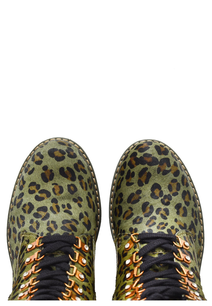 Inuovo Stiefelette Leder Khaki