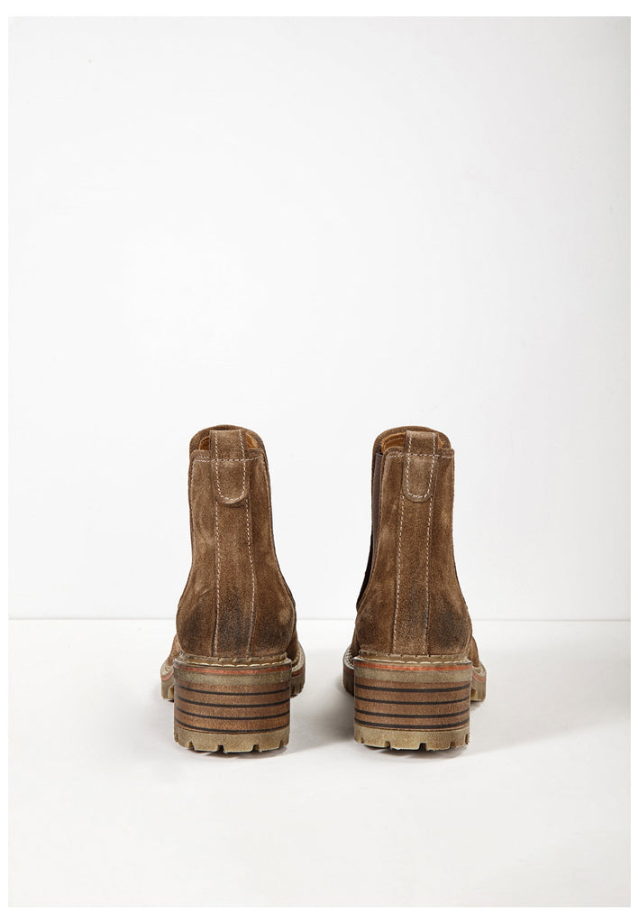 Inuovo Stiefelette Leder Mittelbraun