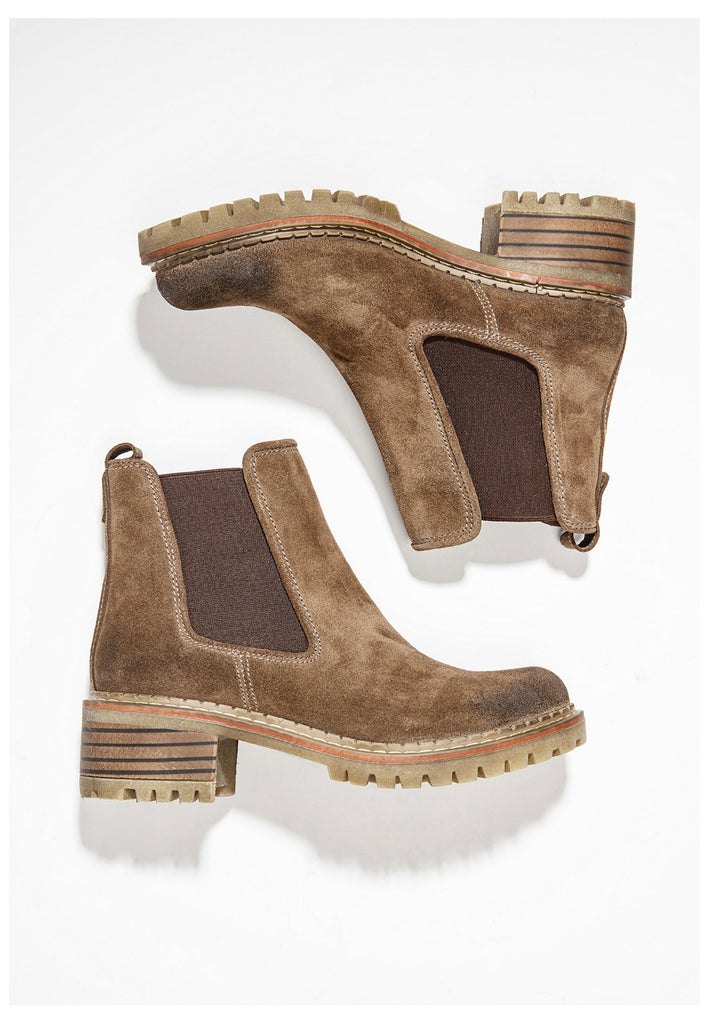 Inuovo Stiefelette Leder Mittelbraun