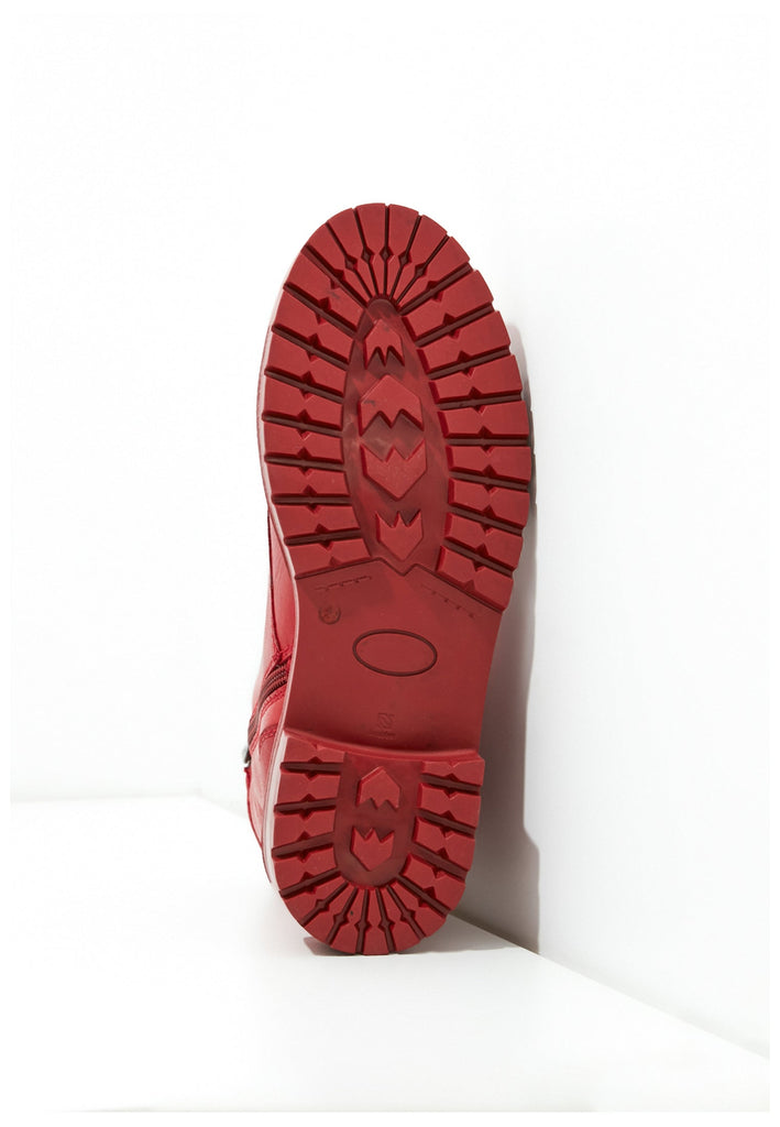Inuovo Stiefelette Leder Rot