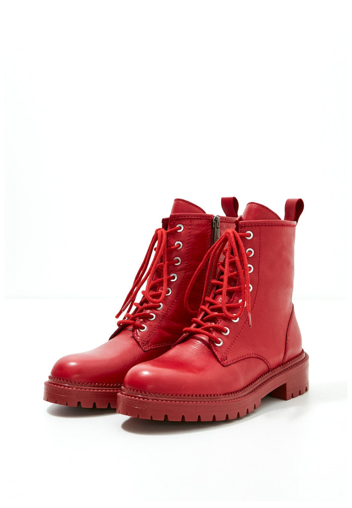 Inuovo Stiefelette Leder Rot