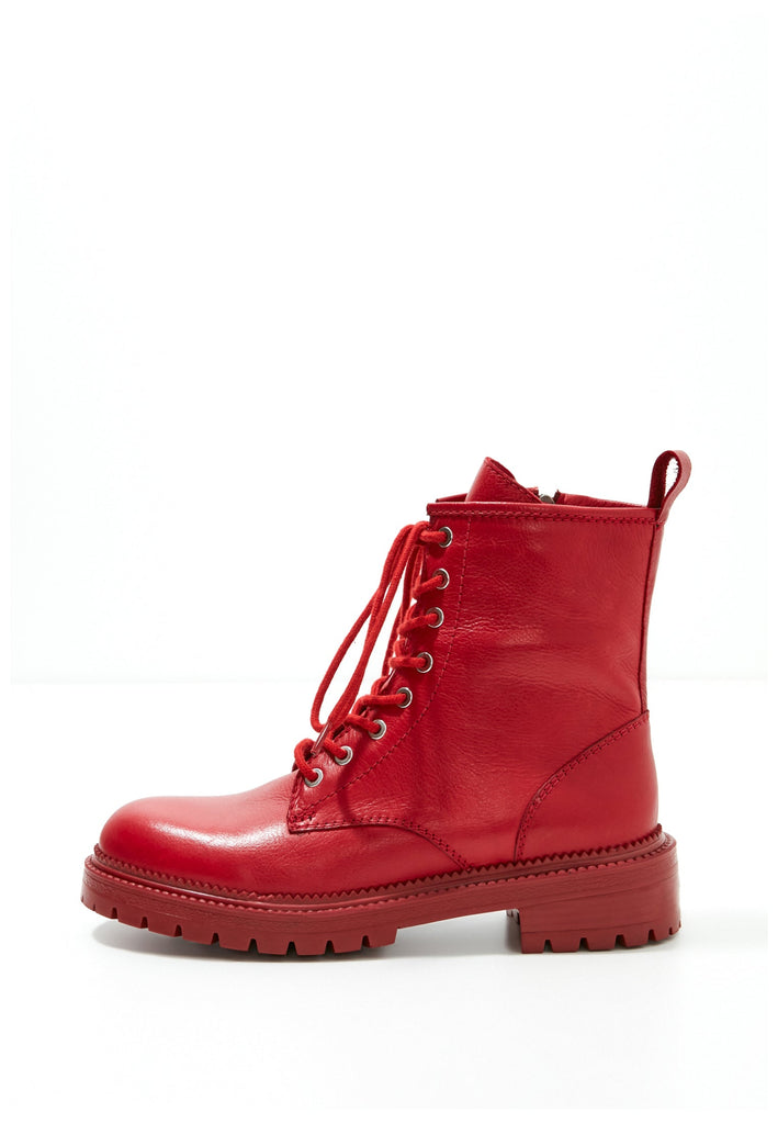 Inuovo Stiefelette Leder Rot