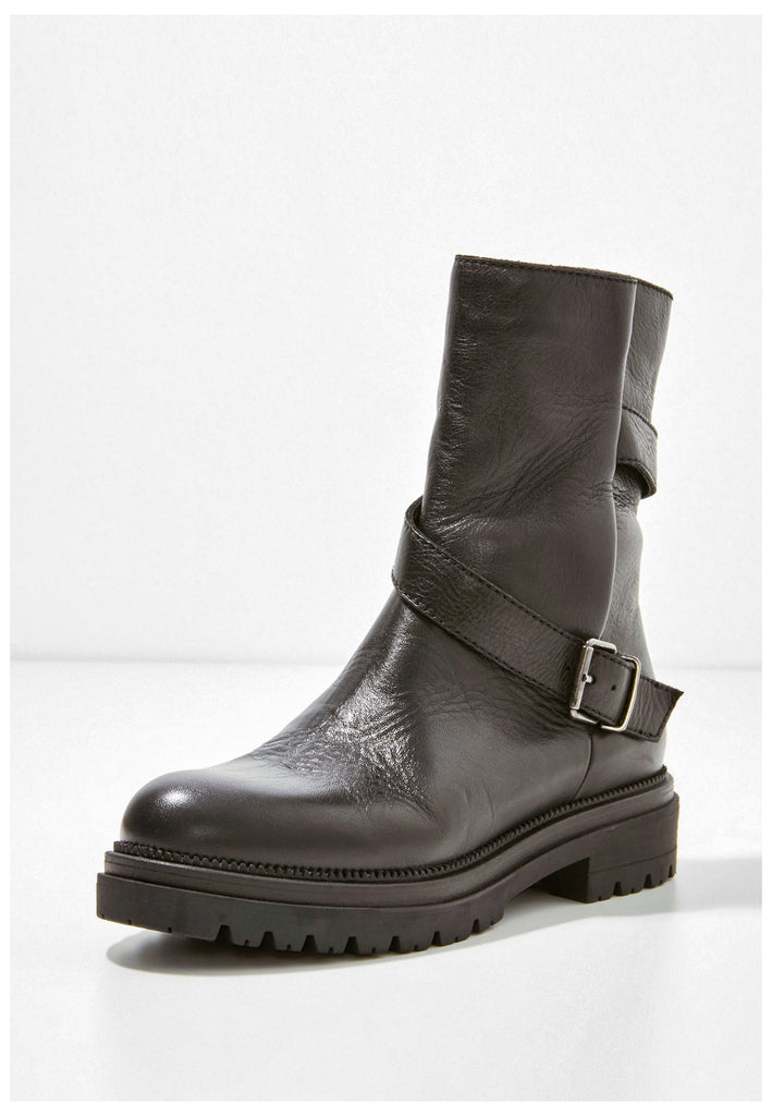 Inuovo Stiefelette Leder Schwarz