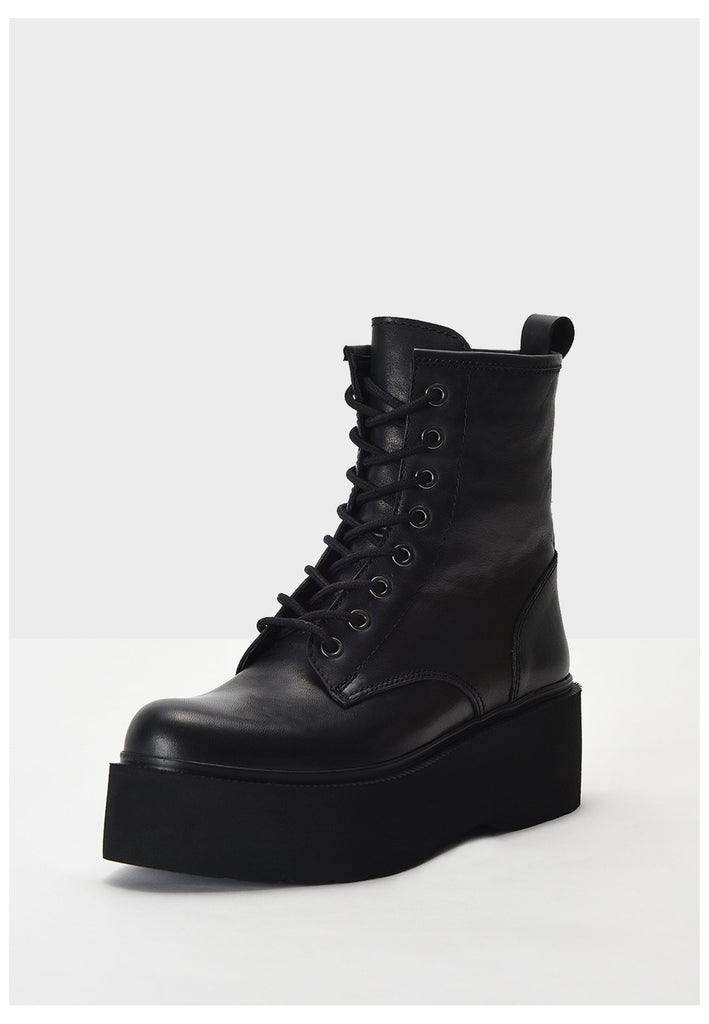 Inuovo Stiefelette Leder Schwarz