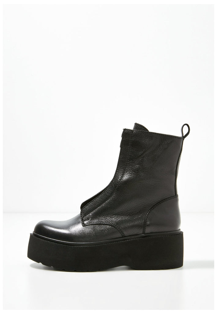 Inuovo Stiefelette Leder Schwarz