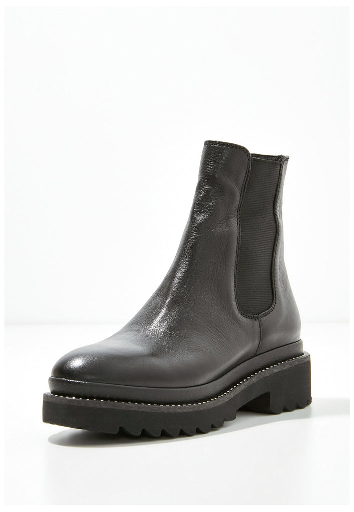 Inuovo Stiefelette Leder Schwarz