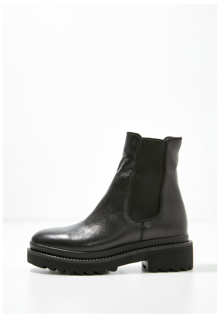 Inuovo Stiefelette Leder Schwarz