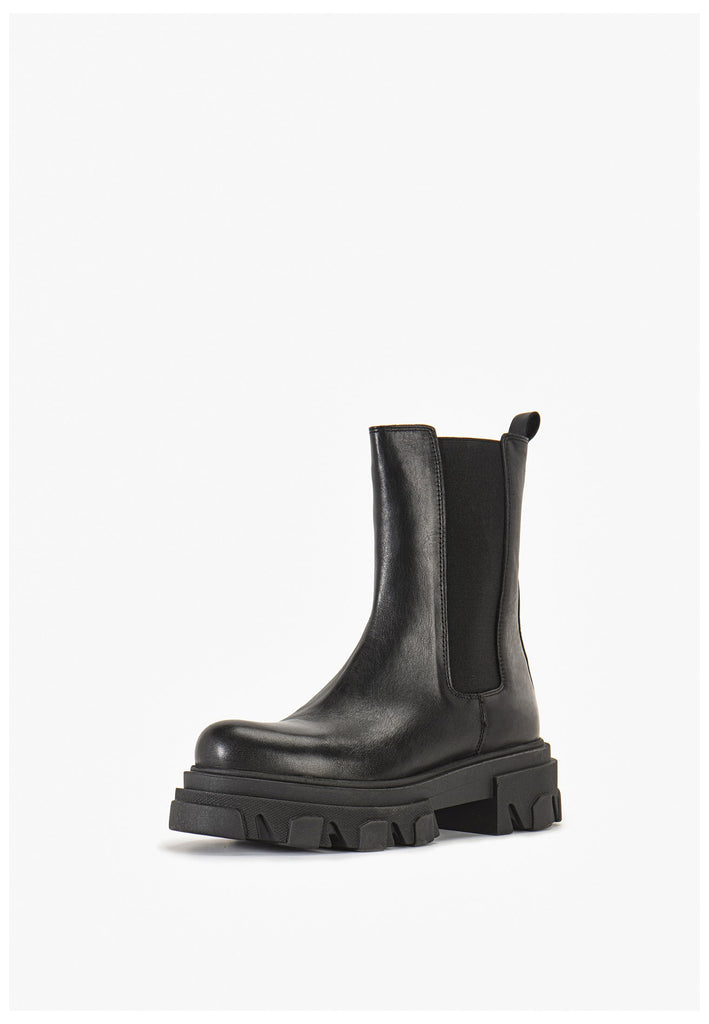 Inuovo Stiefelette Leder Schwarz