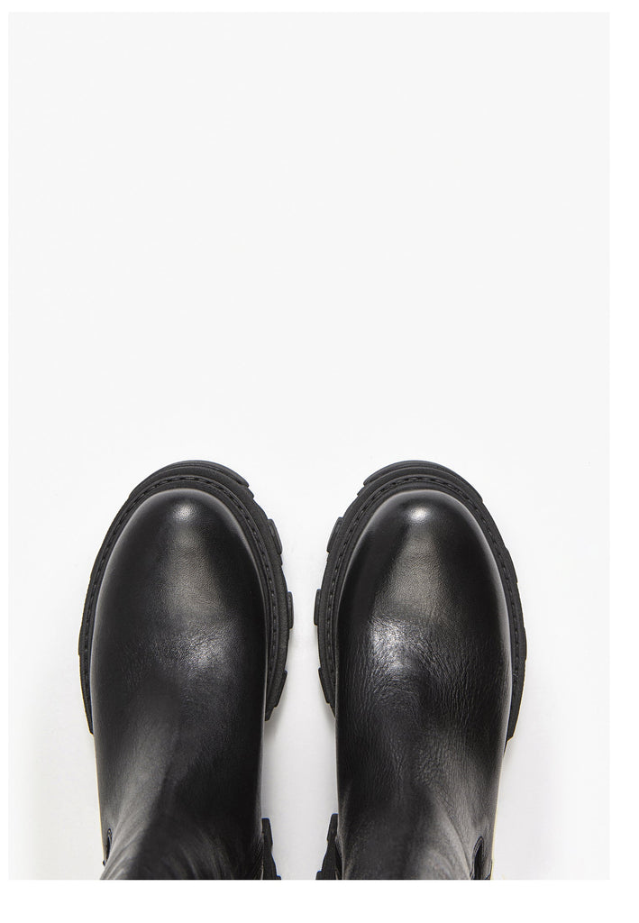 Inuovo Stiefelette Leder Schwarz