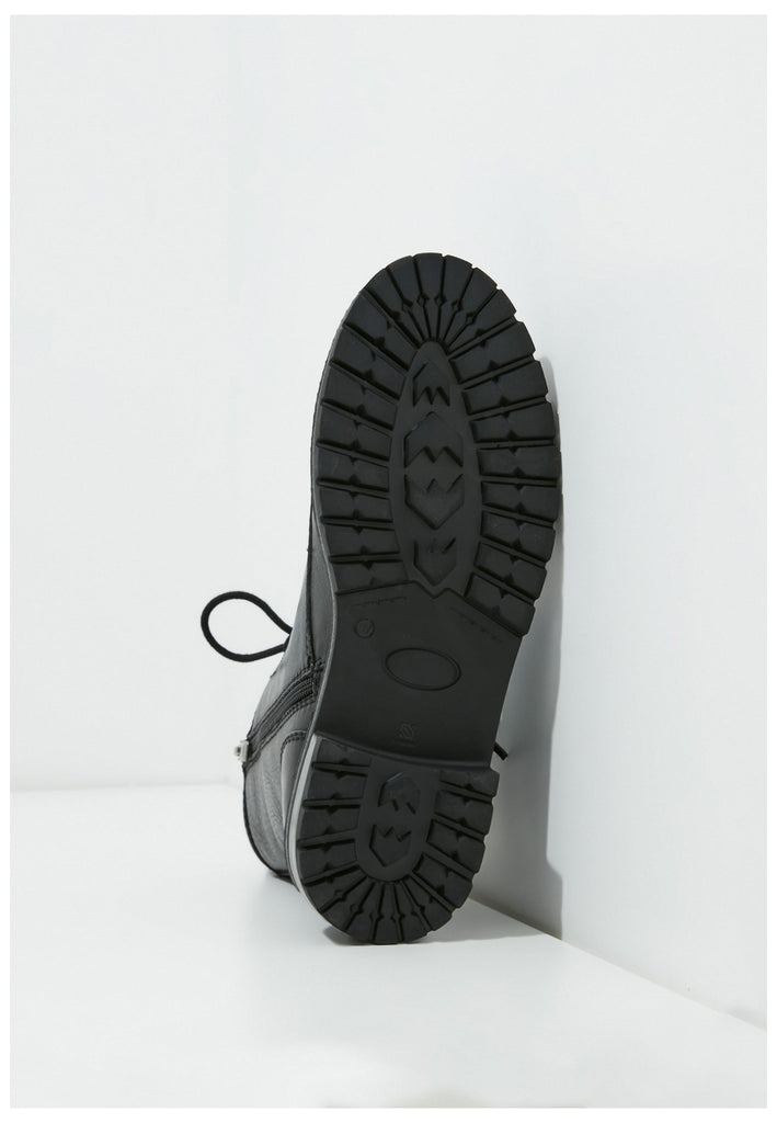 Inuovo Stiefelette Leder Schwarz