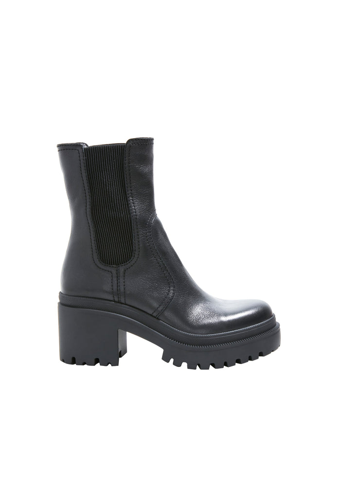 Inuovo Stiefelette Leder Schwarz