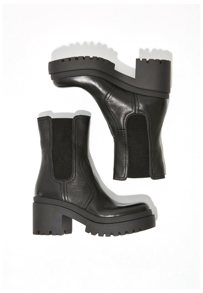 Inuovo Stiefelette Leder Schwarz