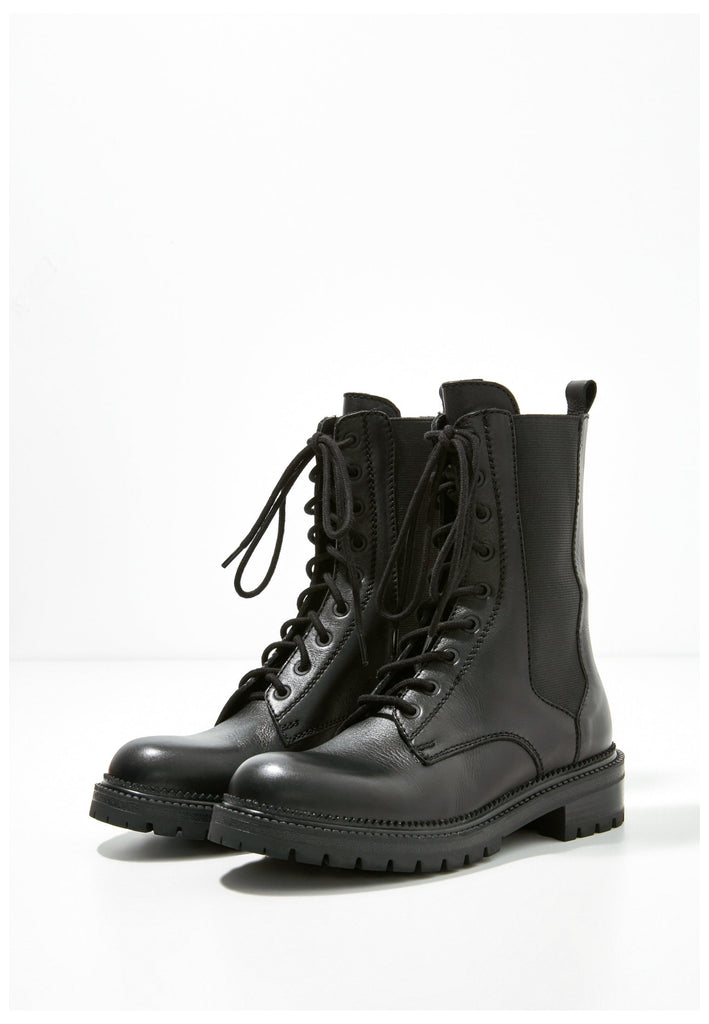 Inuovo Stiefelette Leder Schwarz