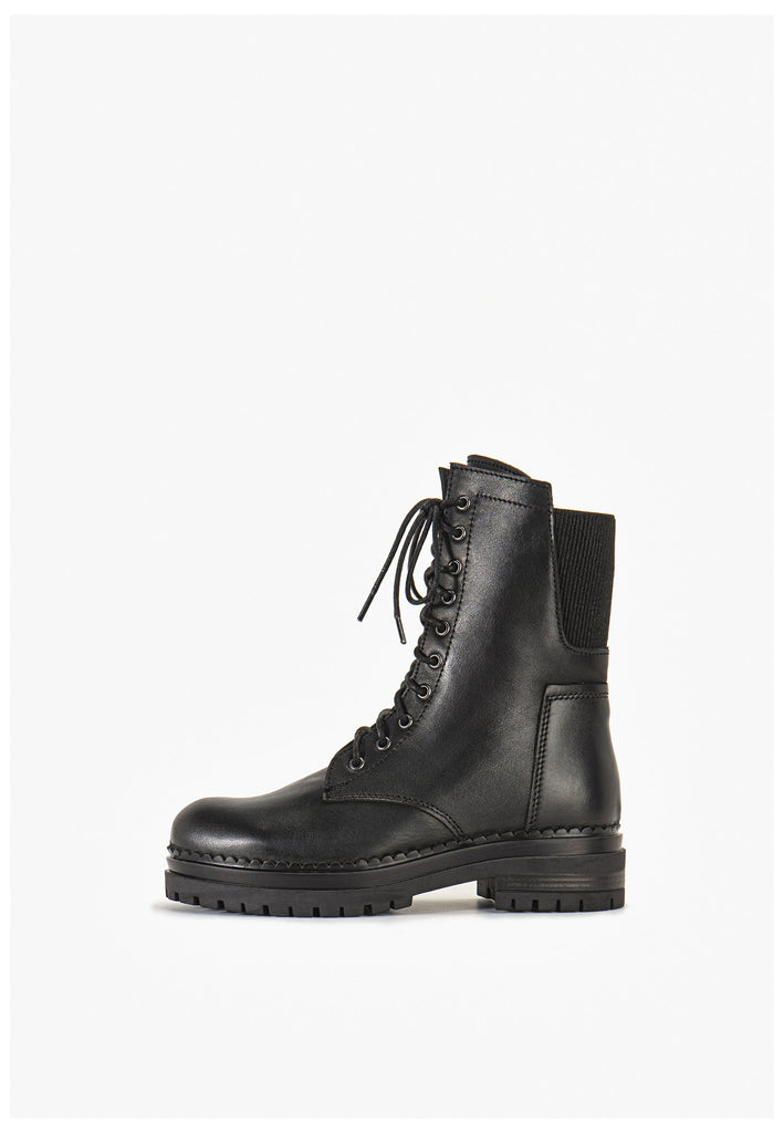 Inuovo Stiefelette Leder Schwarz