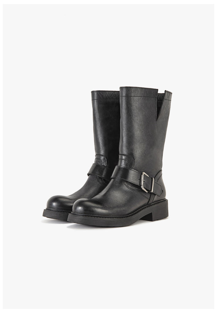 Inuovo Stiefelette Leder Schwarz