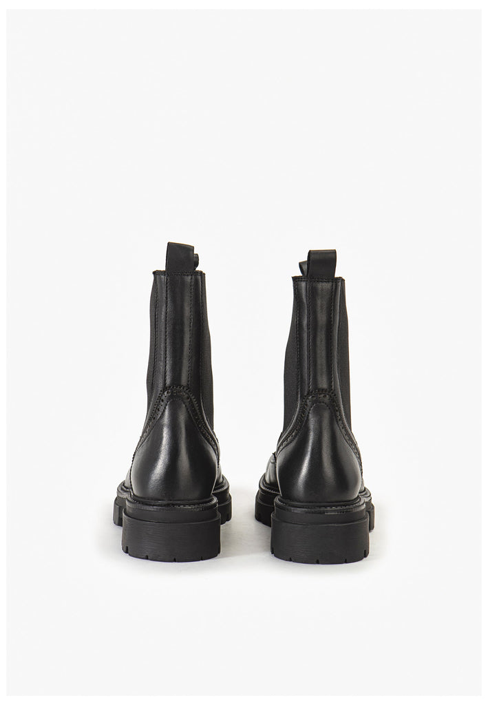 Inuovo Stiefelette Leder Schwarz