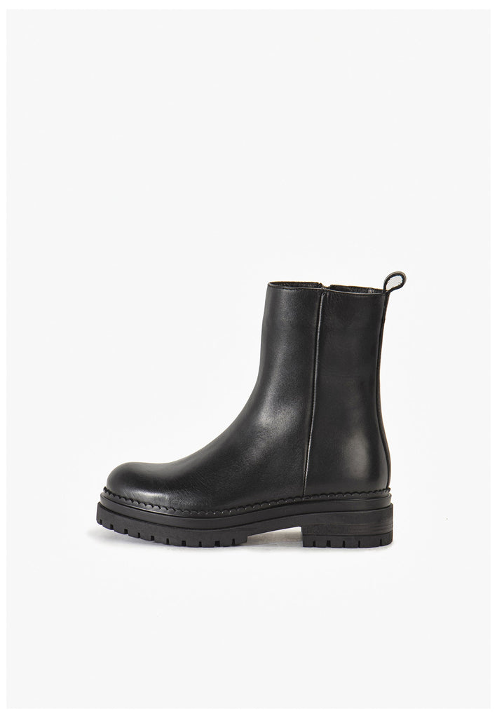 Inuovo Stiefelette Leder Schwarz