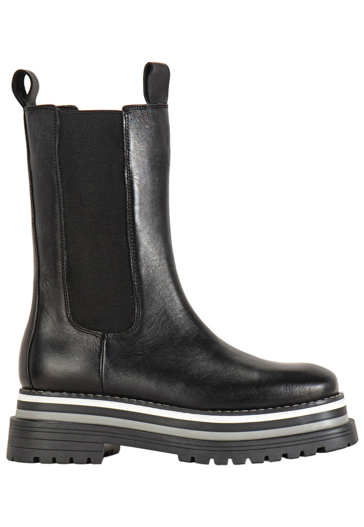 Inuovo Stiefelette Leder Schwarz