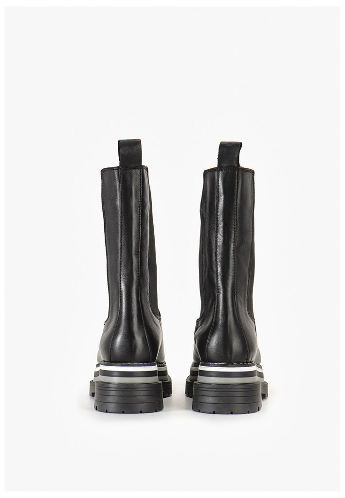 Inuovo Stiefelette Leder Schwarz