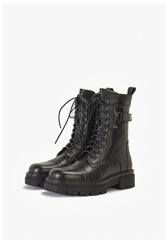 Inuovo Stiefelette Leder Schwarz