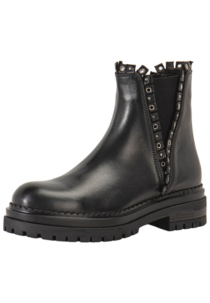Inuovo Stiefelette Leder Schwarz