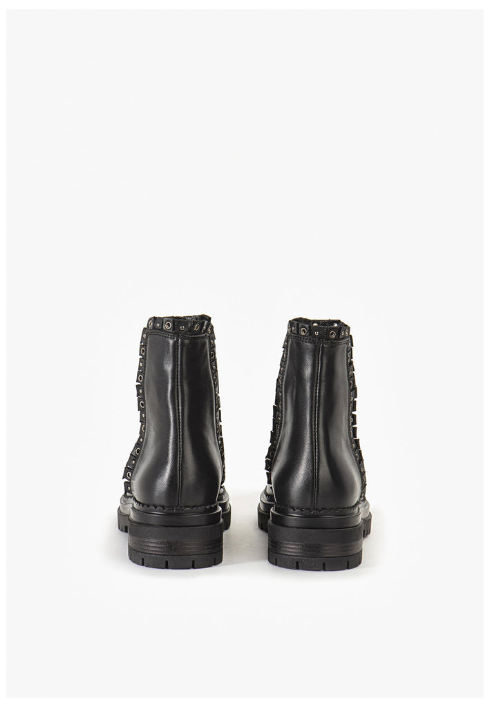 Inuovo Stiefelette Leder Schwarz