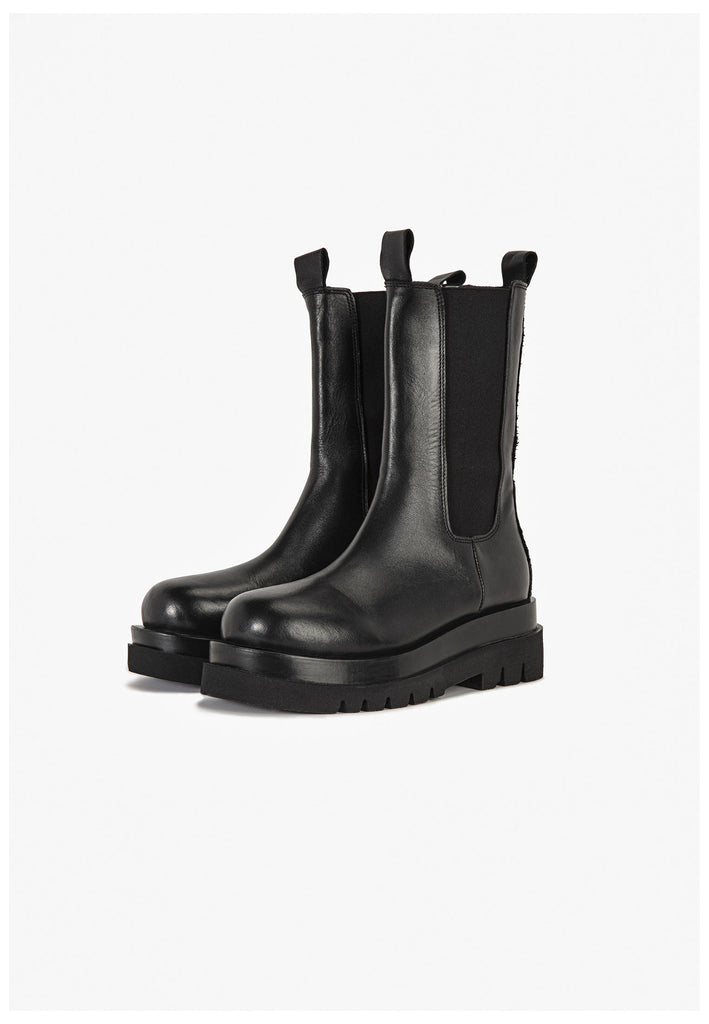 Inuovo Stiefelette Leder Schwarz