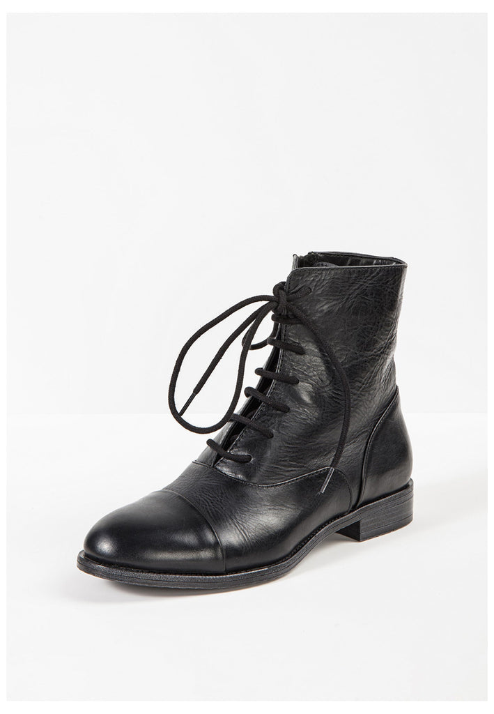 Inuovo Stiefelette Leder Schwarz