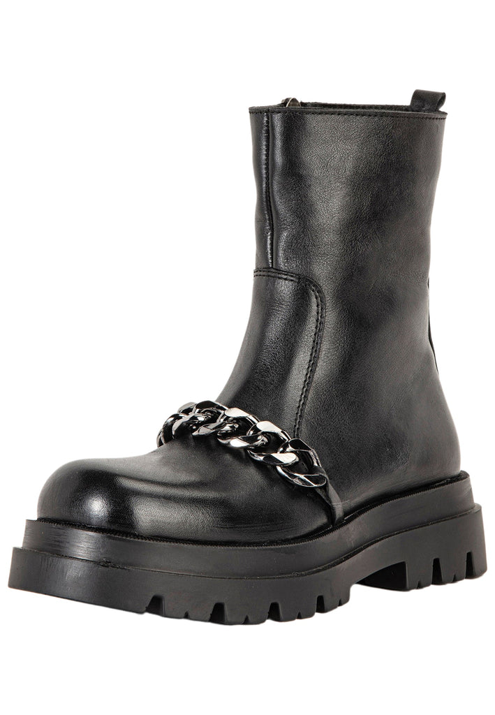 Inuovo Stiefelette Leder Schwarz