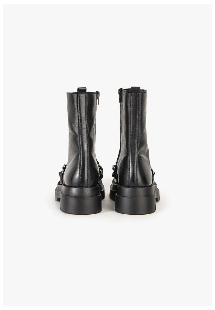 Inuovo Stiefelette Leder Schwarz