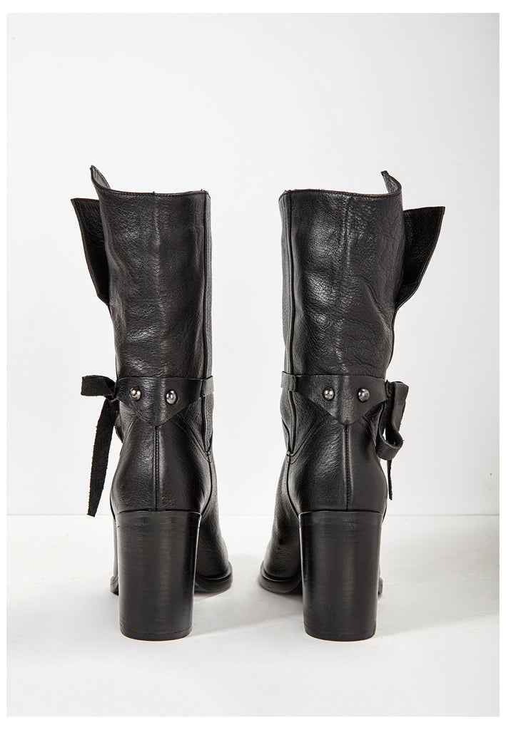 Inuovo Stiefelette Leder Schwarz