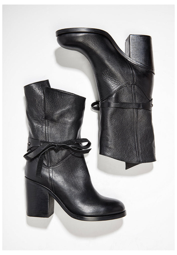 Inuovo Stiefelette Leder Schwarz