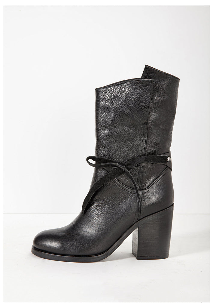 Inuovo Stiefelette Leder Schwarz