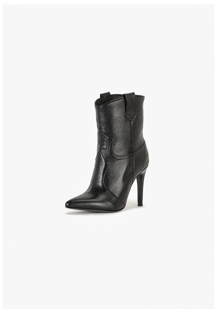 Inuovo Stiefelette Leder Schwarz