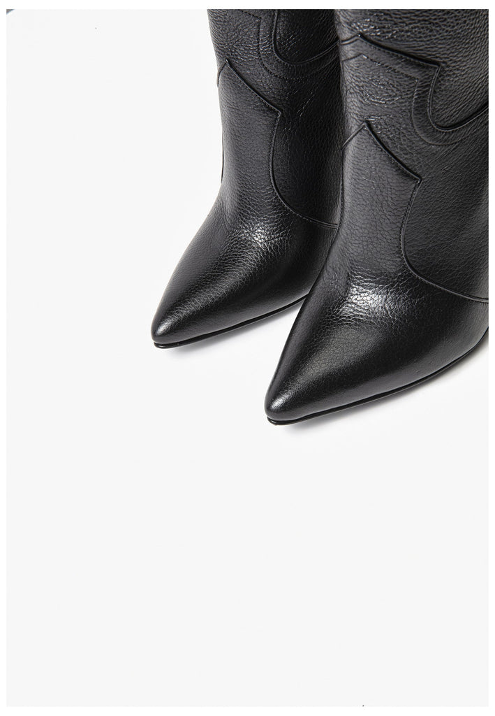 Inuovo Stiefelette Leder Schwarz