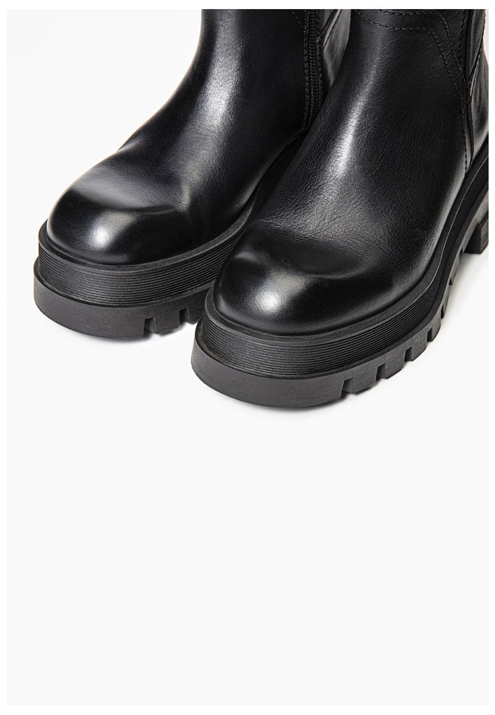 Inuovo Stiefelette Leder Schwarz