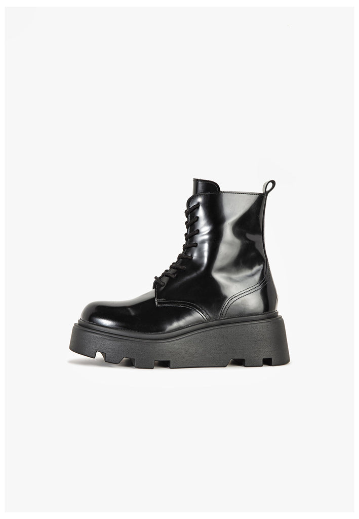 Inuovo Stiefelette Leder Schwarz