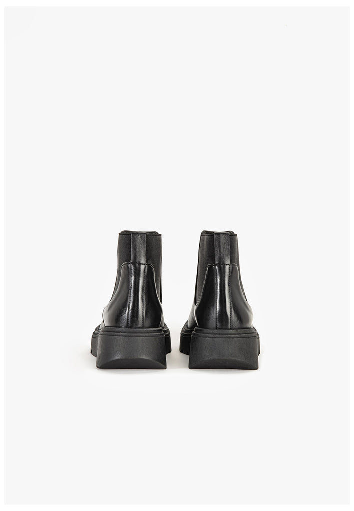 Inuovo Stiefelette Leder Schwarz