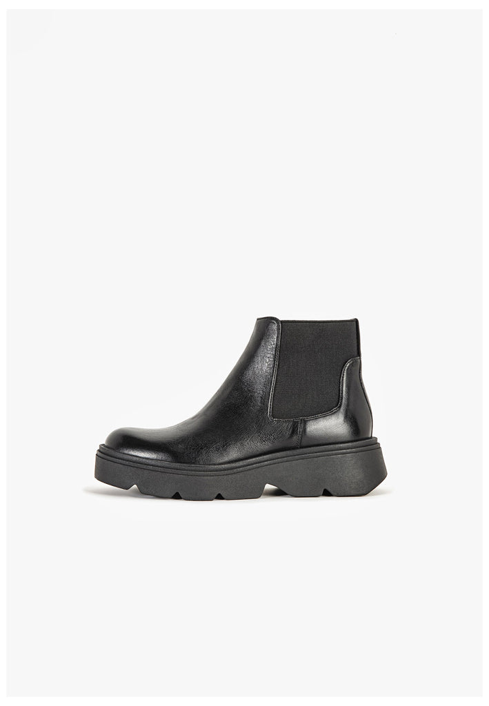 Inuovo Stiefelette Leder Schwarz