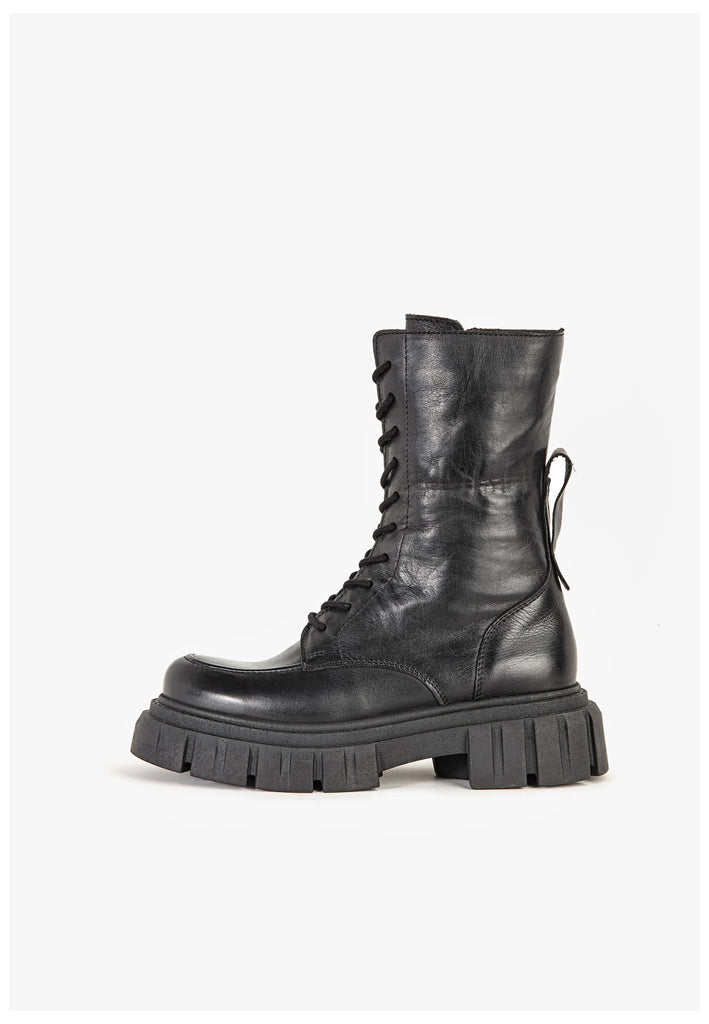 Inuovo Stiefelette Leder Schwarz