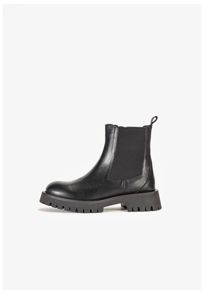 Inuovo Stiefelette Leder Schwarz