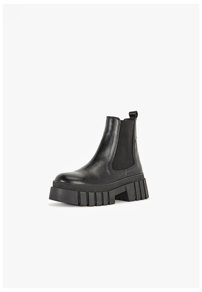 Inuovo Stiefelette Leder Schwarz