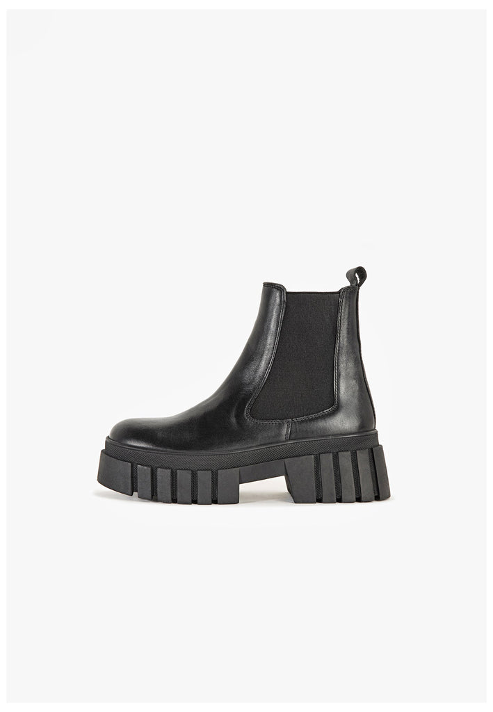 Inuovo Stiefelette Leder Schwarz