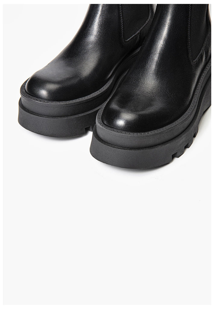 Inuovo Stiefelette Leder Schwarz