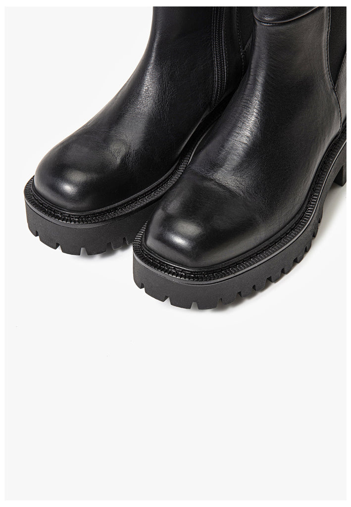 Inuovo Stiefelette Leder Schwarz