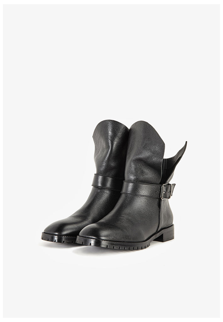 Inuovo Stiefelette Leder Schwarz