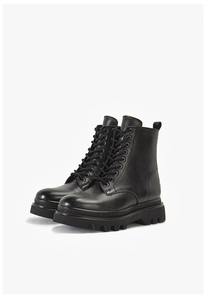 Inuovo Stiefelette Leder Schwarz