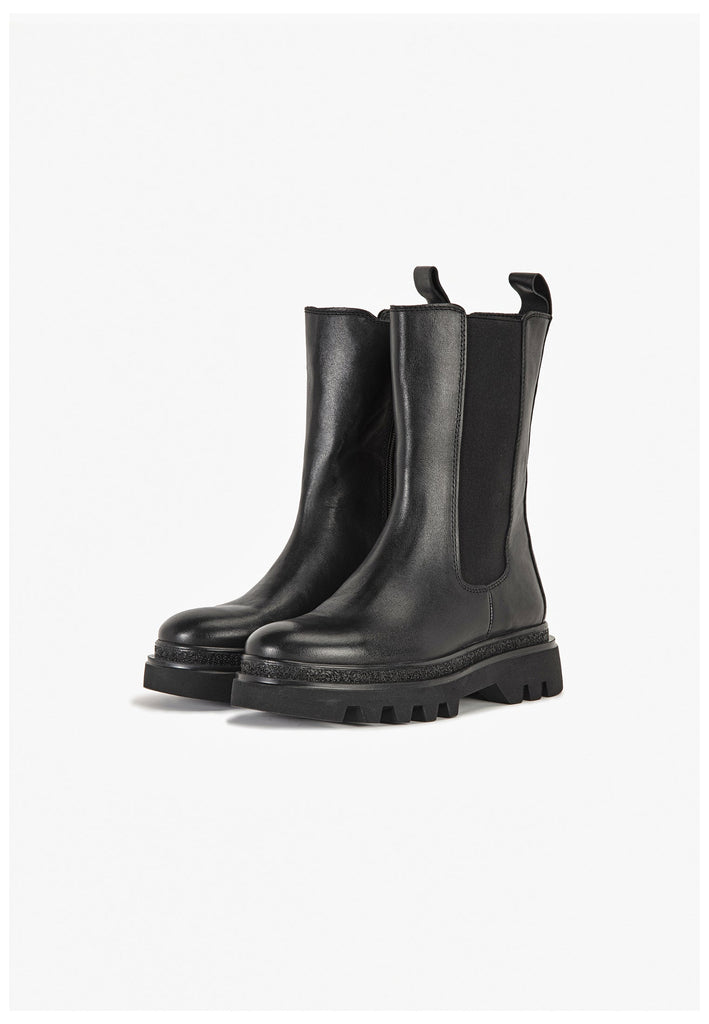 Inuovo Stiefelette Leder Schwarz