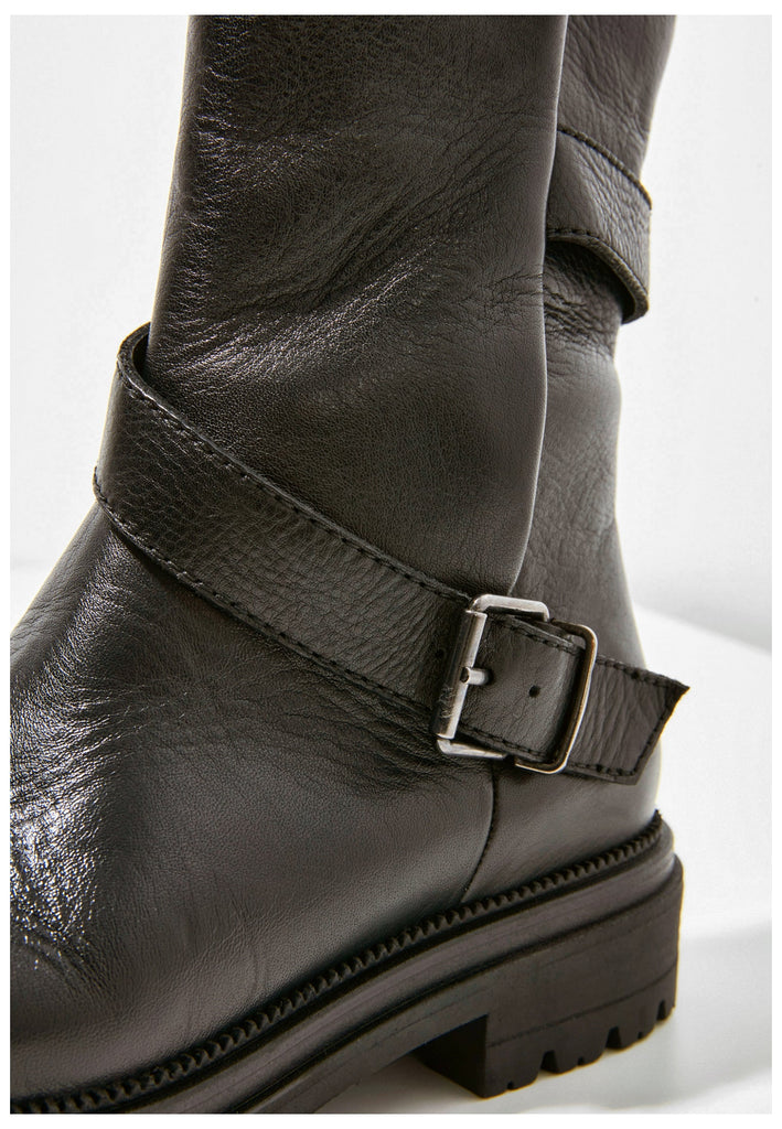 Inuovo Stiefelette Leder Schwarz