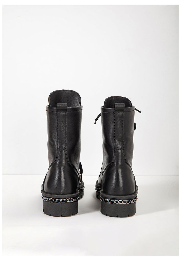 Inuovo Stiefelette Leder Schwarz